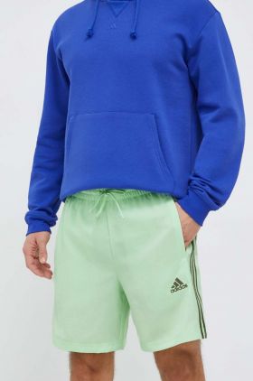 adidas pantaloni scurți de antrenament culoarea verde IS1381