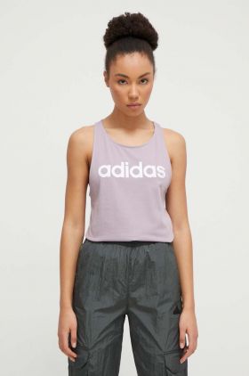 adidas top din bumbac culoarea violet IS2088