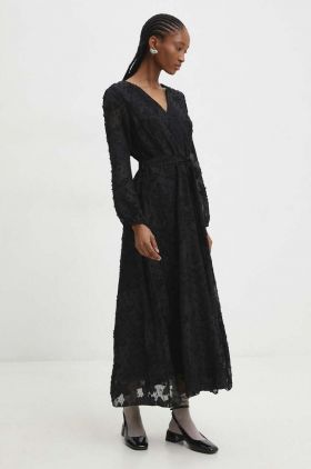 Answear Lab rochie culoarea negru, maxi, evazati