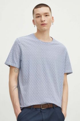 Medicine tricou din bumbac barbati, culoarea alb, neted