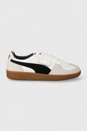 Puma sneakers din piele Palermo culoarea alb 396464