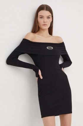 Sixth June rochie culoarea negru, mini, mulata