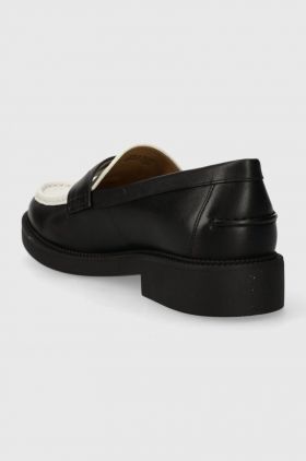 MICHAEL Michael Kors mocasini de piele Eden femei, culoarea negru, cu toc plat, 40R4EDMP1L