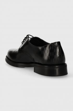 Karl Lagerfeld pantofi de piele KRAFTMAN barbati, culoarea negru, KL11423A