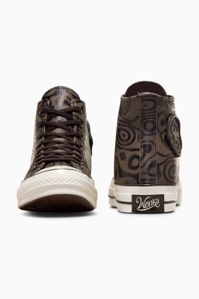 Converse tenisi de piele Converse x Wonka Chuck 70 Chocolate Swirl culoarea maro, A08151C