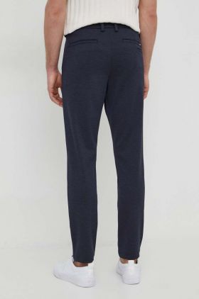 BOSS pantaloni bărbați, culoarea bleumarin, drept 50507573