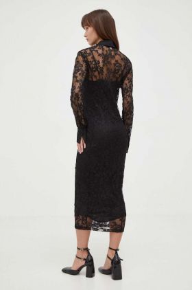 Blugirl Blumarine rochie culoarea negru, maxi, mulată RA4078.J4653