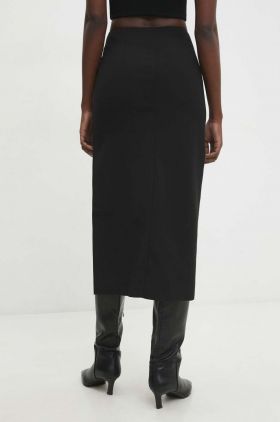 Answear Lab fusta culoarea negru, midi, drept