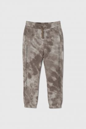 Abercrombie & Fitch pantaloni de trening pentru copii culoarea bej, modelator