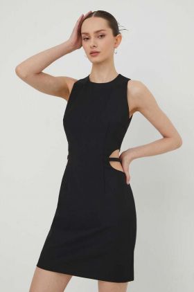 HUGO rochie culoarea negru, mini, mulată 50509129