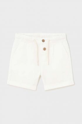 Mayoral pantaloni scurti bebe culoarea alb