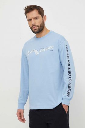 The North Face longsleeve din bumbac cu imprimeu