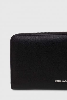 Karl Lagerfeld portofel de piele femei, culoarea negru