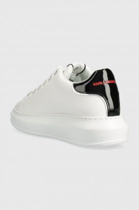 Karl Lagerfeld sneakers din piele KAPRI CNY culoarea alb, KL96524F