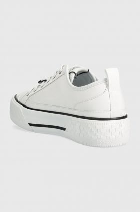 Karl Lagerfeld tenisi de piele KAMPUS MAX III femei, culoarea alb, KL60610