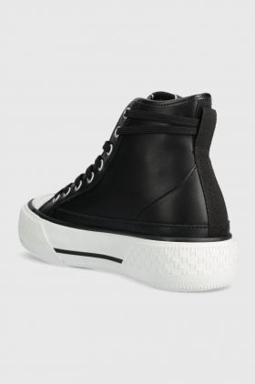 Karl Lagerfeld tenisi de piele KAMPUS MAX III femei, culoarea negru, KL60640