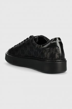 Karl Lagerfeld sneakers din piele MAXI KUP culoarea negru, KL52224