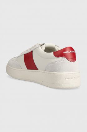 Karl Lagerfeld sneakers din piele KOURT III culoarea alb, KL51524