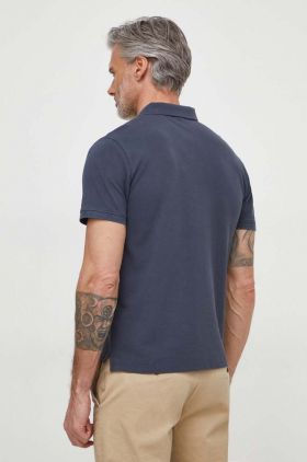 Pepe Jeans polo de bumbac culoarea albastru marin, neted