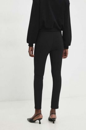 Answear Lab pantaloni femei, culoarea negru, mulata, high waist