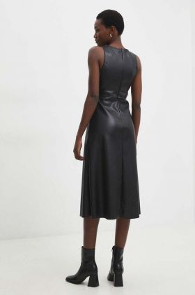 Answear Lab rochie culoarea negru, midi, evazati