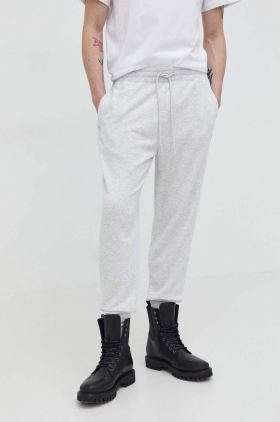 Abercrombie & Fitch pantaloni de trening culoarea gri, melanj