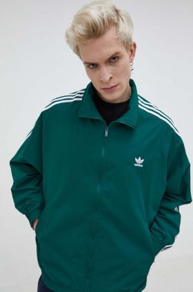 adidas Originals bluză bărbați, culoarea verde, de tranziție IT2494