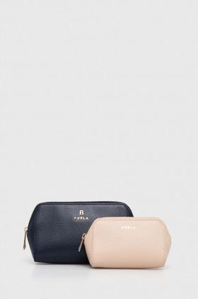 Furla punga cosmetice 2-pack culoarea albastru marin