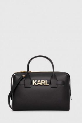 Karl Lagerfeld poseta culoarea negru