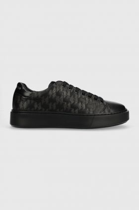 Karl Lagerfeld sneakers din piele MAXI KUP culoarea negru, KL52224