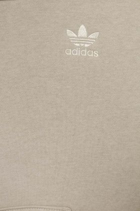 adidas Originals bluza copii culoarea gri, cu glugă, neted