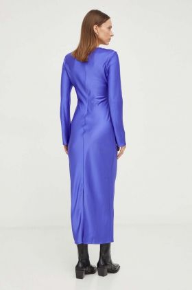 Samsoe Samsoe rochie culoarea violet, maxi, mulata