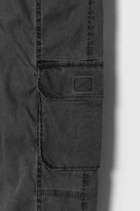 Abercrombie & Fitch pantaloni copii culoarea gri, neted