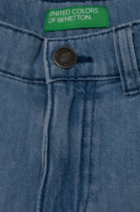 United Colors of Benetton pantaloni scurti din denim pentru copii neted