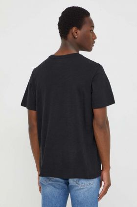 Levi's tricou din bumbac barbati, culoarea negru, cu imprimeu