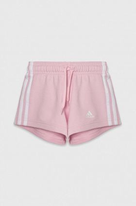 adidas pantaloni scurti copii culoarea roz, cu imprimeu, talie reglabila