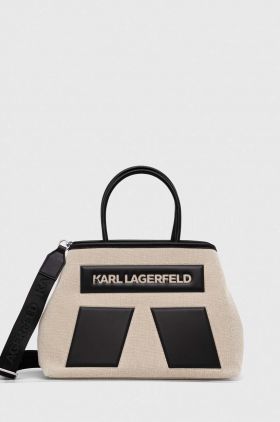 Karl Lagerfeld poseta culoarea bej