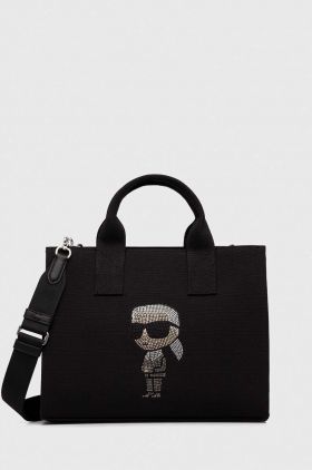 Karl Lagerfeld poseta culoarea negru