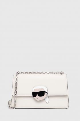 Karl Lagerfeld poseta de piele culoarea alb