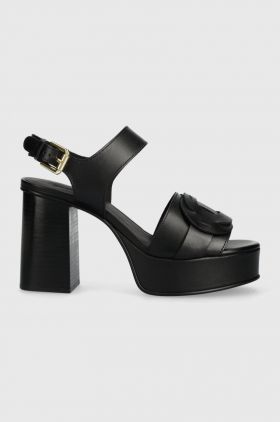 See By Chloé sandale de piele Loys culoarea negru, SB42022A