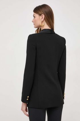 Elisabetta Franchi sacou culoarea negru, cu doua randuri de nasturi, neted