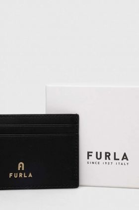 Furla carcasa din piele culoarea negru