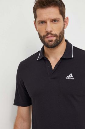 adidas polo de bumbac culoarea negru, uni IC9314