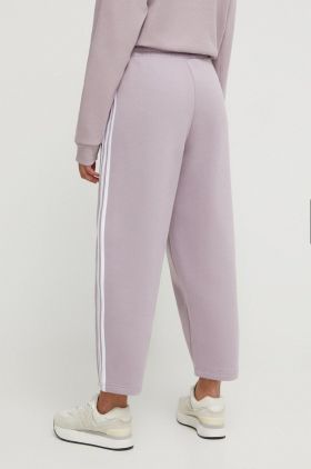 adidas pantaloni de trening culoarea violet, cu imprimeu  IR5387