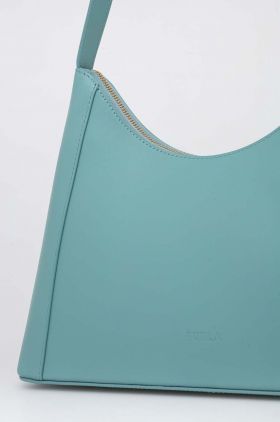 Furla poseta de piele culoarea turcoaz