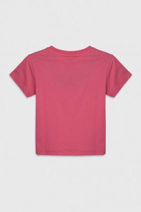 adidas Originals tricou de bumbac pentru copii TREFOIL TEE culoarea roz