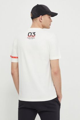 adidas tricou din bumbac bărbați, culoarea bej, uni IS2870