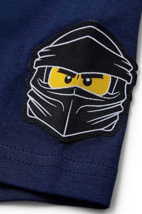 Lego tricou de bumbac pentru copii culoarea albastru marin, cu imprimeu