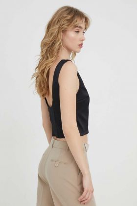 Abercrombie & Fitch top femei, culoarea negru