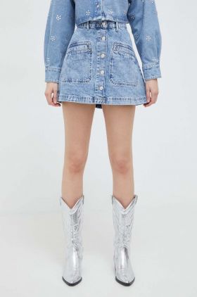 Moschino Jeans fusta jeans mini, evazati